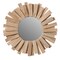 Vintiquewise Hanging Sunburst Round Natural Wood Wall Mirror for the Entryway Living Room or Vanity